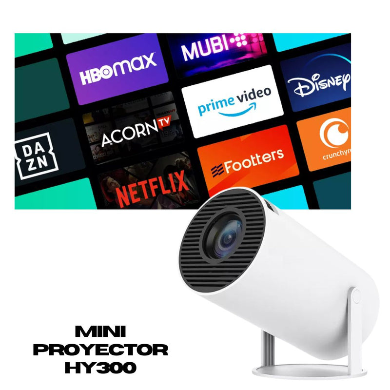 Mini Proyector HY300 | Portátil, Inteligente y Ultra HD - Cine en Tu Casa