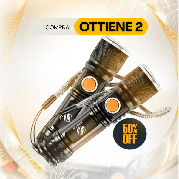 COMPRA 1 E OTTIENE 2 - Torcia Tattica TitanioPro USB