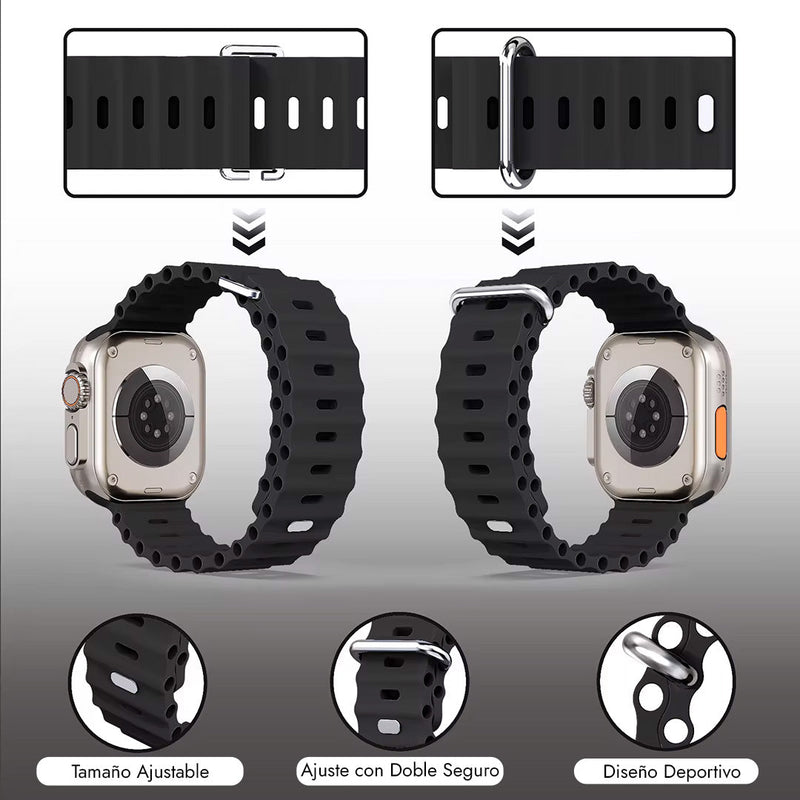 [2 REGALOS INCLUSOS] Smartwatch 9 ULTRA 2™ + REGALOS (AirPods UHD + 7 Pulseras)